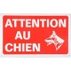 NC Plaque Décorative attention Au Chien 16cm Rouge