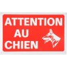 NC Plaque Décorative attention Au Chien 16cm Rouge