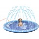 NC Piscine Tapis À Jet D'eau Pour Chien Ø 1,5 M Pvc Bleu Motifs Os Pattes