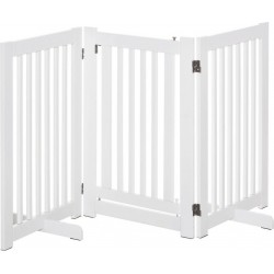 Barrière De Sécurité Modulable Pliable Porte Verrouillable Blanc