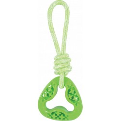 NC Jouet Pour Chien Triangle En Tpr Et Corde De Couleur Vert, Samba