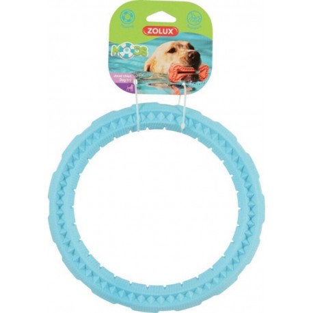 NC Jouet Anneau Moos Tpr Flottant Bleu Ø 23 Cm X 3 Cm Pour Chien Zolux