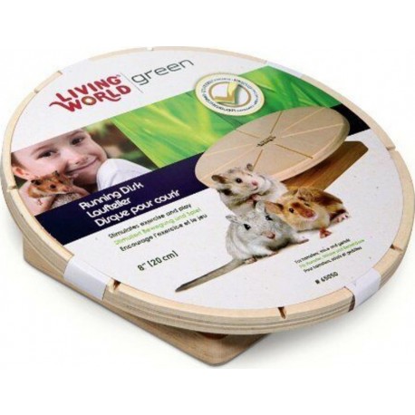 NC Living World Green Disque De Course En Bois Pour Hamster/souris/gerbilles