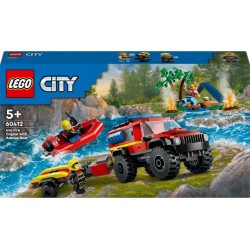 LEGO 60412 City Le Camion de Pompiers 4x4 et le Canot de Sauvetage