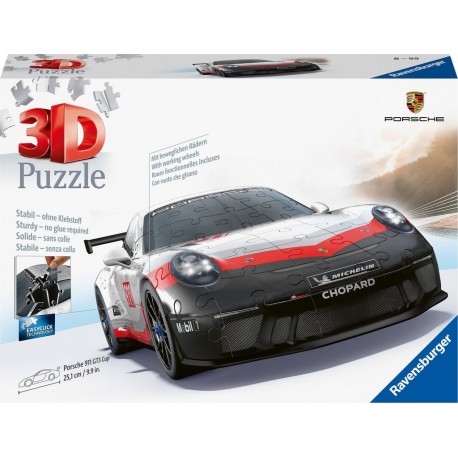 RAVENSBURGER Puzzle 3D Porsche 911 GT3 Cup (avec grille) le puzzle