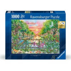 RAVENSBURGER Puzzle 1000 pièces Vélo à Amsterdam, Edition 50 ans la boîte