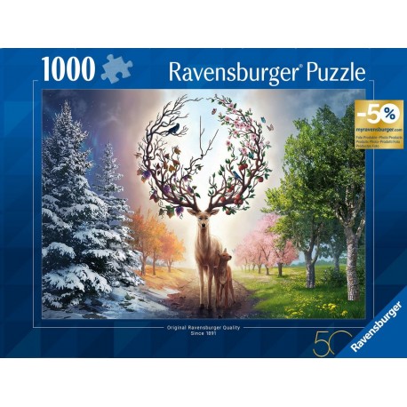 RAVENSBURGER Puzzle 1000 pièces Cerf Fantastique, Edition 50 ans la boîte