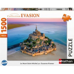 NATHAN Puzzle Collection Evasion Le Mont-Saint-Michel 1500 pièces la boîte