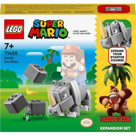 LEGO 71420 Super Mario Ensemble d'Extension Rambi le Rhinocéros