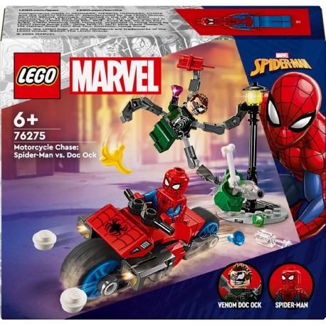 LEGO 76275 Marvel La Course-poursuite en Moto Spider-Man contre Docteur Octopus