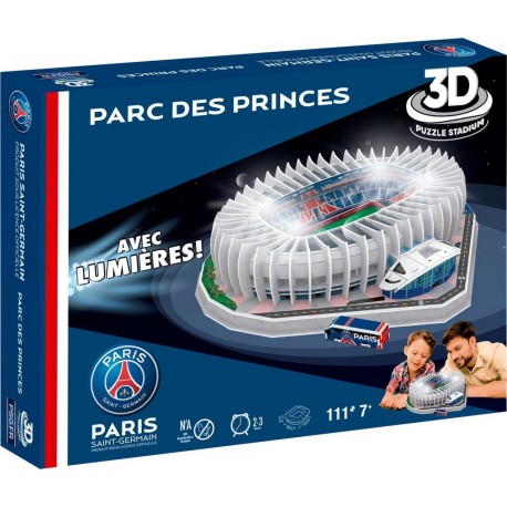 PSG MEGABLEU Puzzle Stade Parc des Princes PSG 3D Led MEGABLEU 111 pièces