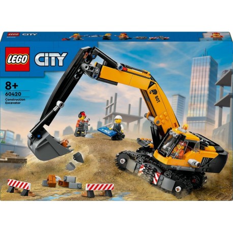 LEGO 60420 City La pelleteuse de chantier jaune