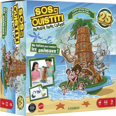 SOS MATTEL GAMES Jeu de société SOS Ouistiti Panique dans l'arbre MATTEL GAMES la boîte