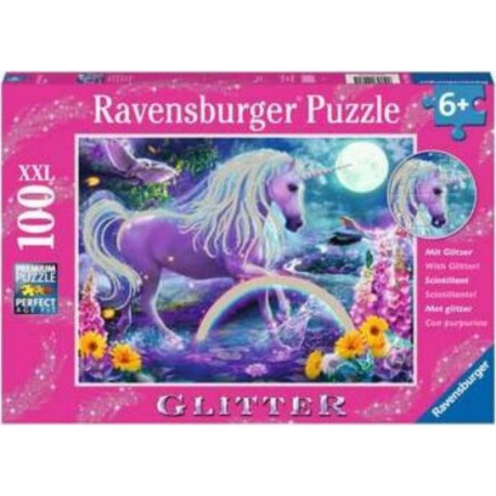 Ravensburger Puzzle 100 P Xxl Licorne Scintillante (collection Paillettes)