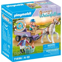 PLAYMOBIL Jeux d'imitation Enfants avec calèche et poney