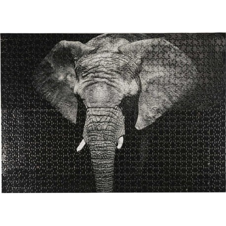 Elephant Puzzle 1000 Pièces Photo Noir Et Blanc