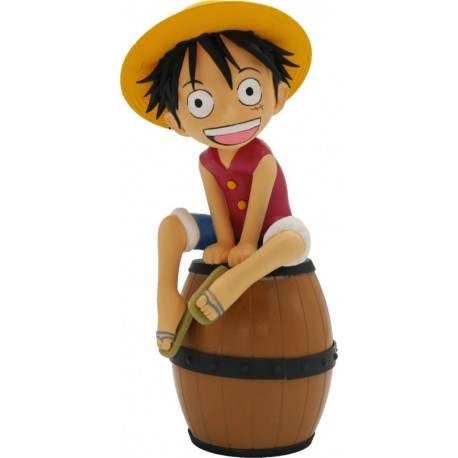 NC Figurine lumineuse One Piece Luffy sur son tonneau