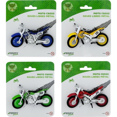 NC Jouet Moto Cross Metal Roues Libres