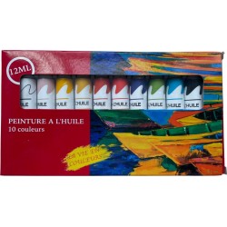 NC Peinture à l'huile 10x12ml lot de 10 peintures