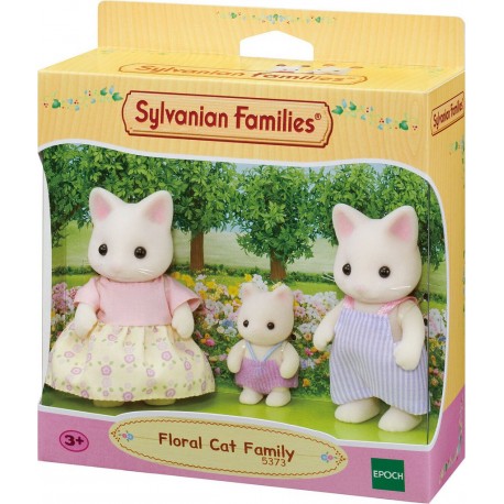 Figurine La Famille Chat Blanc