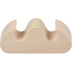 Repose Pinceaux Bois 2 Encoches 7cm Naturel