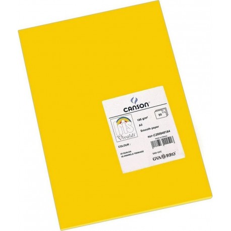 NC Papiers Carton Iris Gualda 29,7 X 42 Cm Jaune 185g (50 Unités)