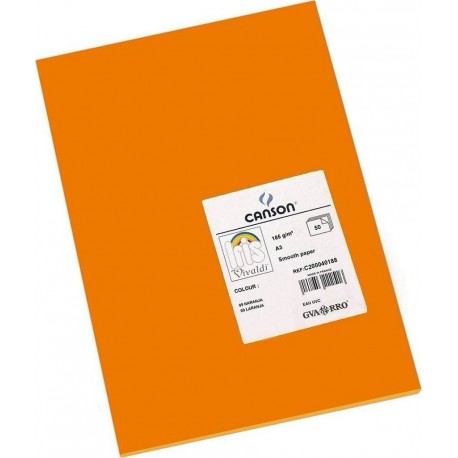 NC Papiers Carton Iris 29,7 X 42 Cm Orange 185g (50 Unités)