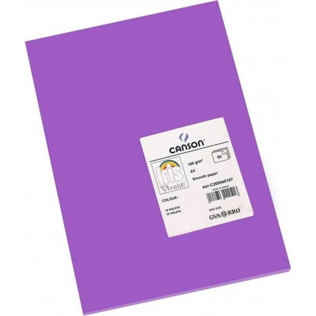 NC Papiers Carton Iris 29,7 X 42 Cm Violet 185g (50 Unités)