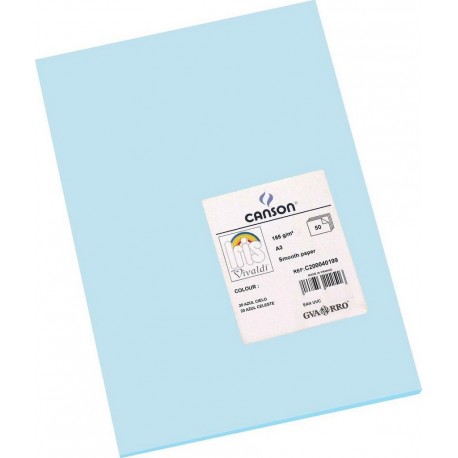 NC Papiers Carton Iris 29,7 X 42 Cm Bleu Ciel 185g (50 Unités)