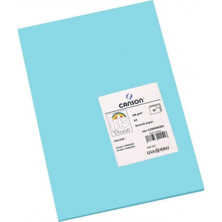 NC Papiers Carton Iris 29,7 X 42 Cm Turquoise 185g (50 Unités)