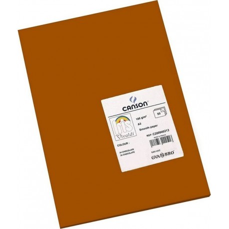 NC Papiers Carton Iris 29,7 X 42 Cm Chocolat 185g (50 Unités)