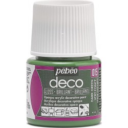 Pébéo Flacon 45ml Peinture Deco Acrylique Brillante Vert Fonce