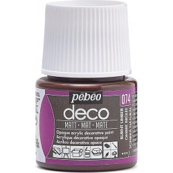 NC Pébéo Flacon 45 Ml Peinture Acrylique Déco Mat Ombre Brulée