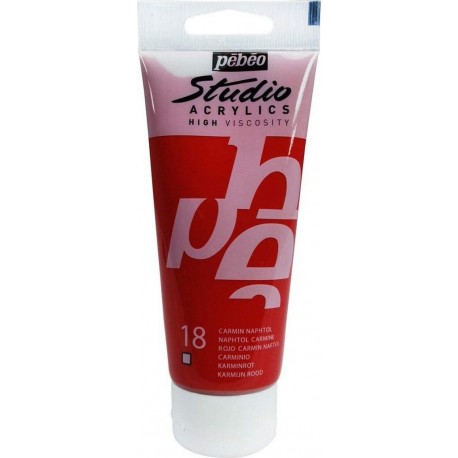 NC Pébéo Peinture Studio Acrylique Tube Carmin Naphtol 100ml