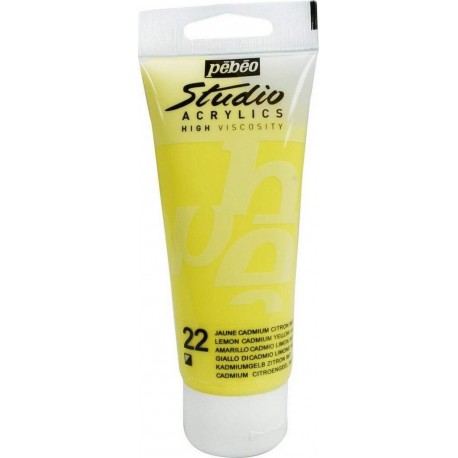 NC Pébéo Peinture Studio Acrylique Tube Jaune Cadmium Citron Imitation 100ml