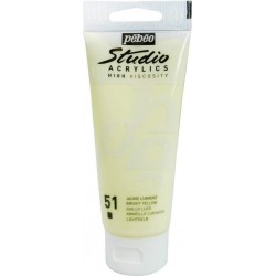 NC Pébéo Peinture Studio Acrylique Tube Jaune Lumière 100ml