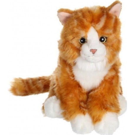 Peluche Toys Chat Mimiz 28cm Roux/blanc