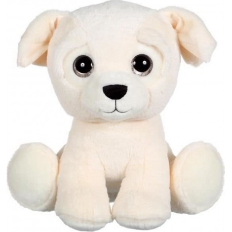 NC Peluche Chien Puppy Eyes Pets - Creme, 40 Cm