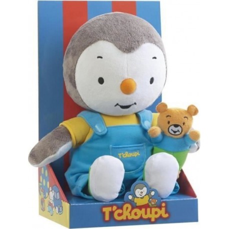 NC Jemini T'choupi Peluche Tchoupi 30 Cm Avec Ourson