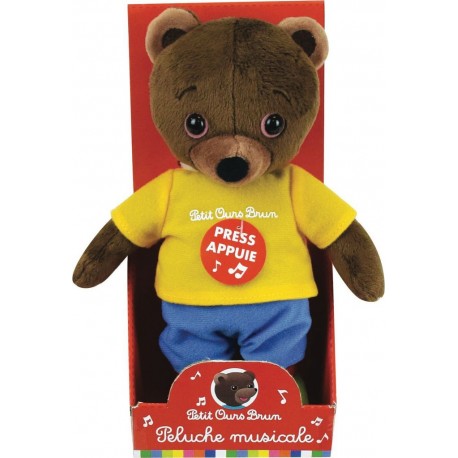 NC Peluche Petit Ours Brun Musical 20cm