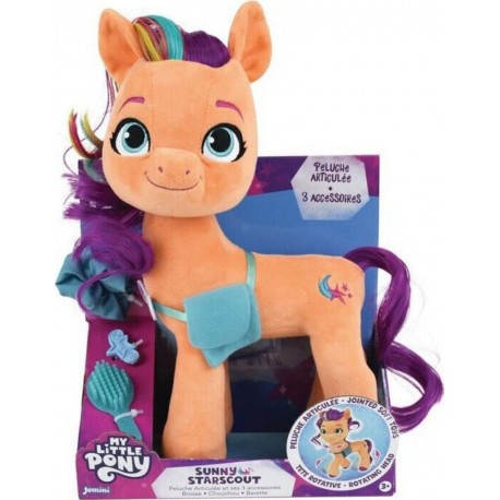 NC Jemini My Little Pony Peluche Sunny Articulee +/- 30 Cm Avec 3 Accessoires