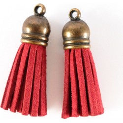 NC Graine Creative 2 Tassels Finition Bronze Rouge