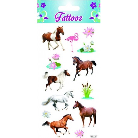 NC Tatouages Temporaires Chevaux Effet Photo