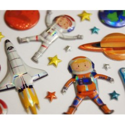 NC Scène À Décorer Pour Enfants Explorons L'espace ! Stickers Puffies