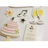 NC Autocollants En Relief À Paillettes Mariage