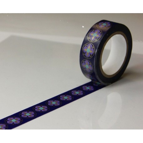 NC Masking Tape Motifs Violet Repositionnable 15 Mm X 10 M