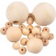 NC Lot De Perles En Bois a Peindre 12cm Naturel