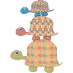 NC Lot De 3 Stickers tortues Multicolore