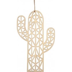 NC Forme À Décorer En Bois cactus 18cm Naturel