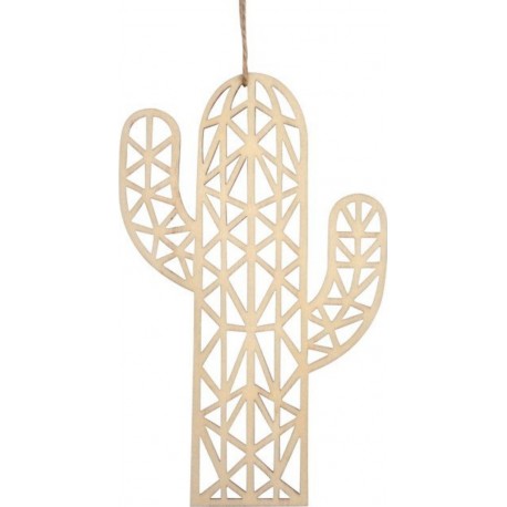 NC Forme À Décorer En Bois cactus 18cm Naturel